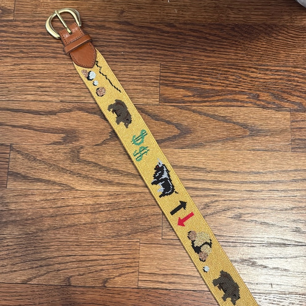 Vintage Dan Place needle point belt